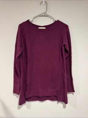 LOFT Plum Tunic Crewneck Sweater